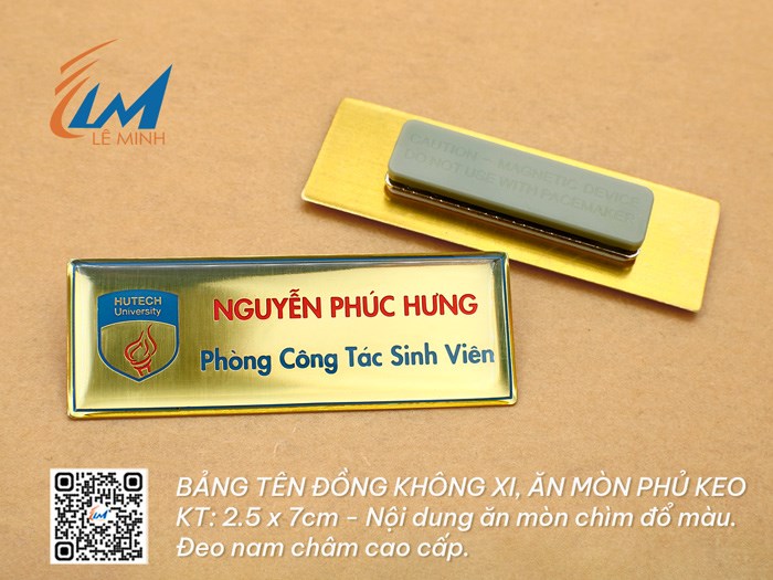 BẢNG TÊN ĐỒNG ĂN MÒN KHÔNG XI VÀNG
