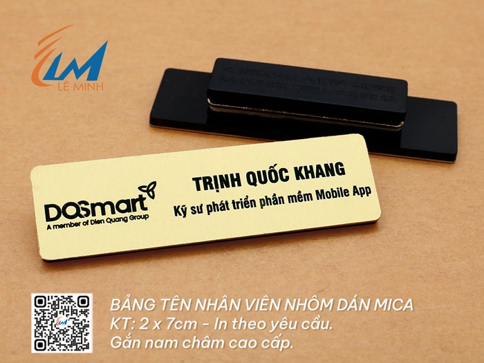 BẢNG TÊN NHÔM IN NHIỆT DÁN MICA