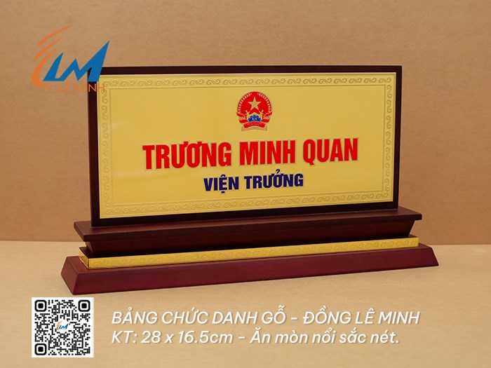 GỖ ĐỒNG ĂN MÒN - BẢNG CHỨC DANH ĐỂ BÀN