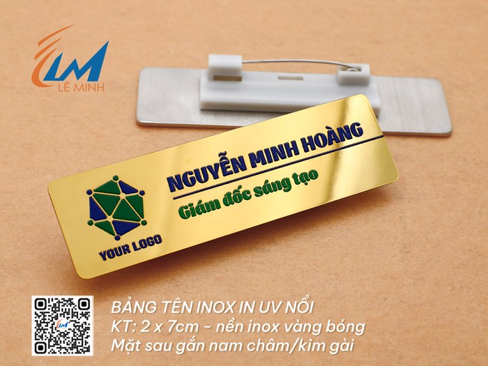 BẢNG TÊN INOX IN UV NỔI