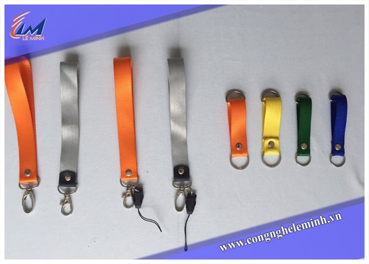 In dây đeo thẻ nhân viên chất liệu Satin