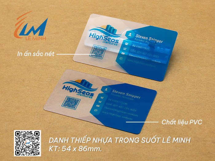 IN DANH THIẾP NHỰA TRONG SUỐT