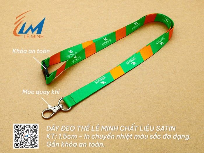 XƯỞNG IN DÂY ĐEO THẺ CHẤT LIỆU SATIN
