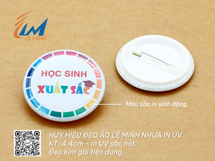 HUY HIỆU NHỰA 4.4CM VÀ 5CM
