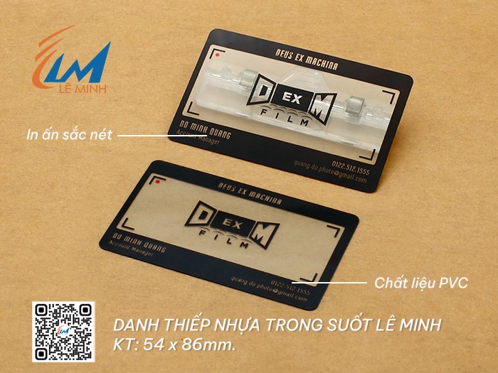 IN DANH THIẾP NHỰA TRONG SUỐT